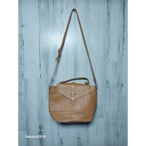 Divina Firenze Dark Orange Leather Satchel Purse Made in Italy